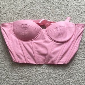 Baby pink corset top